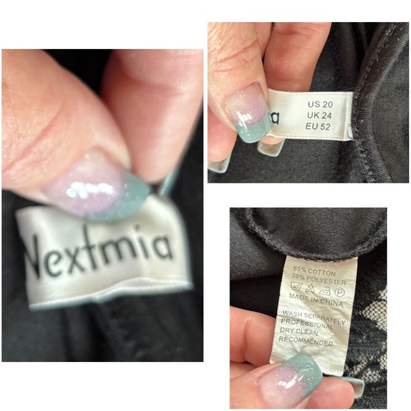 Nextmia Women’s Black Cold Shoulder Swing Tunic Top (Size 20) - Picture 8 of 10